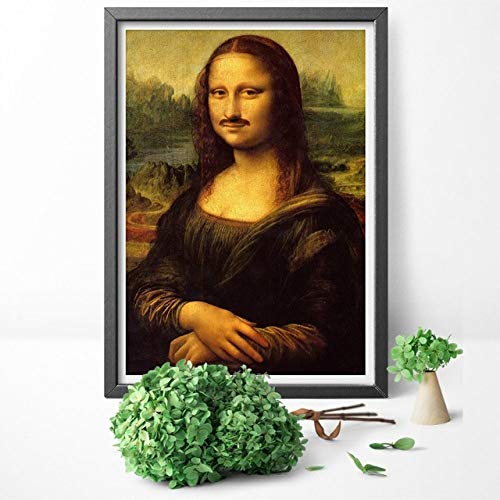 Impresión de pintura en lienzo divertida de 30x42cm estilo nórdico sin marco