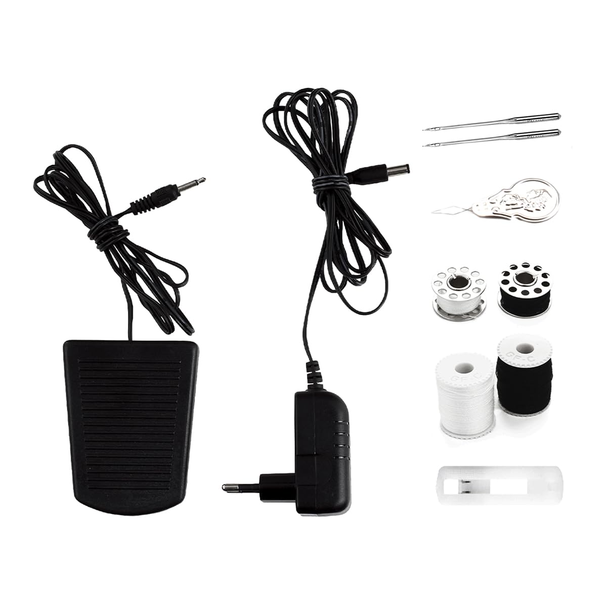 PRIXTON Macchina da cucire P125, 38 punti diversi, 2 velocità, tavolo espandibile, cassetto per accessori, lampada e pedale inclusi