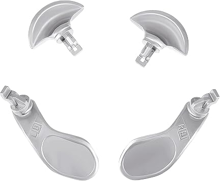 Back Paddles for Ps5 Edge Controller Replacement Parts Accessories Metal Back Buttons 4 PCS Silver