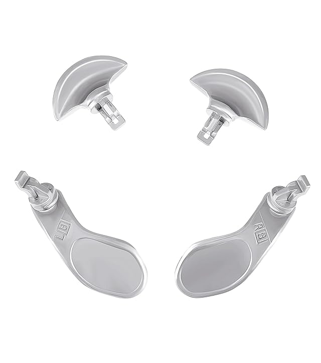 Back Paddles for Ps5 Edge Controller Replacement Parts Accessories Metal Back Buttons 4 PCS Silver