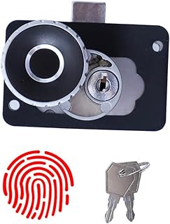 Angoily 1 Set 2 Fingerprint Lock Outdoor Accessories Outdoor Padlock Keyed Padlocks Modern Key Lock Fingerprint Padlock Electronic Padlock Zinc Alloy Drawer Lock Intelligent Lock Drawer
