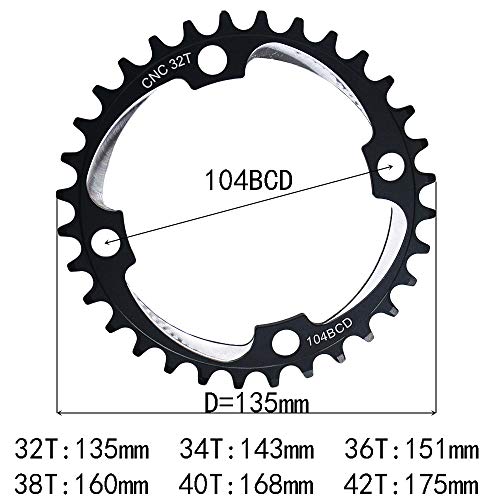 Ganopper 36T Mountain Bike Crankset Single Speed Crankarm With 68Mm 73Mm Bottom Bracket Bolts 104Bcd 170Mm 36 Tooth Narrow Wide Chainring Mtb Crank Arm Set #TOP7