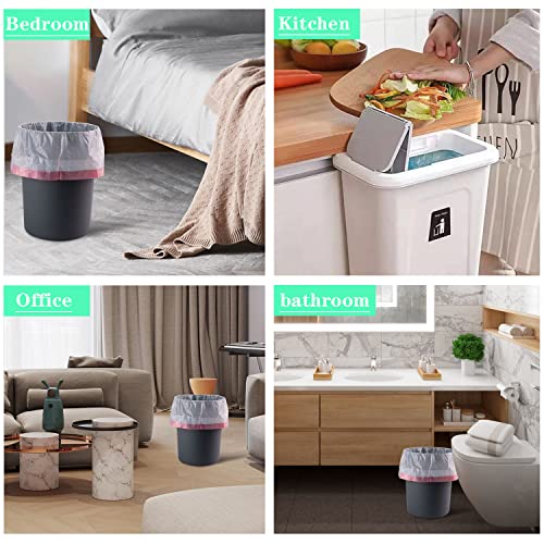 75 Count Small Trash Bags/4 Gallon Drawstring Trash Bags Extra Thick Drawstring Garbage Bags Wastebasket Bin Liners Plastic Trash Bags For Bathroom, Bedroom, Office, Car, Kitchen, Home -White #TOP4
