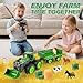 Remote Control Tractor Toy Set with Trailer & Farm Accessories, Light Up Farm Truck Toys for Boys & Girls 3, 4, 5, 6, 7 Year Old, 2.4 Ghz RC Tractor Toys, Ideal Christmas, Birthday Gifts for Kids