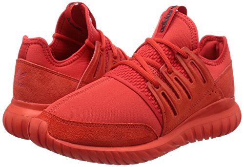 adidas Tubular Radial, Zapatillas de Gimnasia Hombre, Rosso (Red/Red/Cblack), 42 2/3 EU