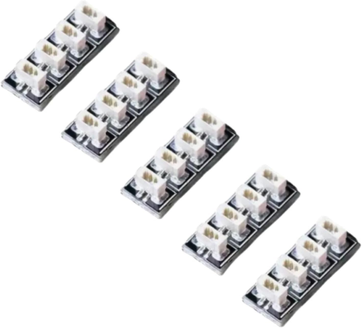 5PCS Expansion Board Sockets for LED Light Kits(0.8mm 2 Pin), Compatible with Lego Blocks Models, DIY Building Blocks Accessories (4-Seats)