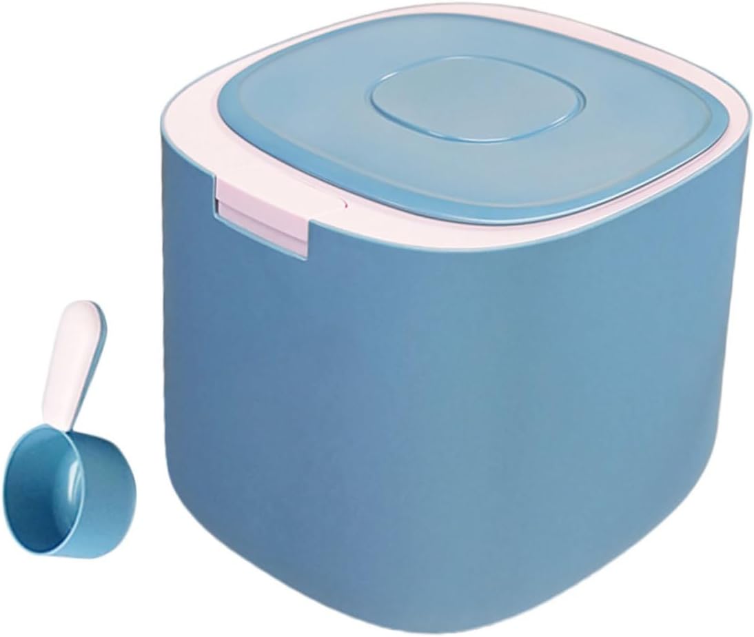Toyvian 11l Airtight Sealed Pet Food Storage Bucket Moisture-proof Grain Container with Lid for Dog and Cat Food Foggy Butterfly Wing Design Sturdy Storage for Home Use
