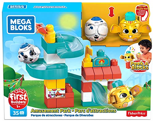 Mega Bloks First Builders Peek A Blocks Parque de Diversões, 30 blocos