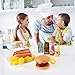 Liberty Imports Burger & Hot Dog Fast Food Cooking Play Set for Kids with Chips and Onion Rings