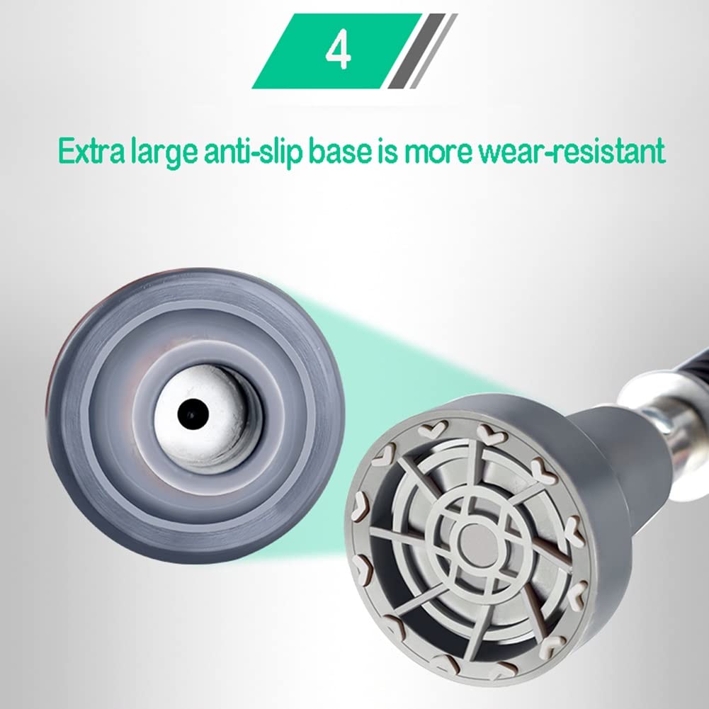 Wysokość Regulowana Kule Ortopedyczna, Aluminiowe Kule z Shock Absorbing Springs, Laska dla Kobiet i Mężczyzn, 1 Para (Size : S)