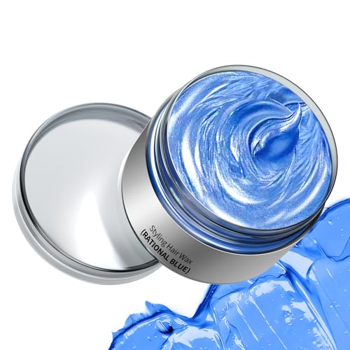 Spdoo Blue Temporary Hair Dye,Temporary Hair Color Wax,Natural Washable Hair Dye Temp Hair Color for Women Men Kids Party Cosplay Halloween
