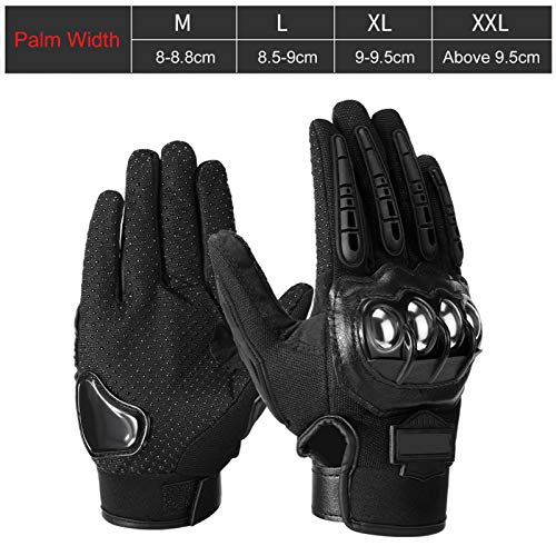Sangmei Luvas masculinas para motocicleta Luvas de dedo completo para motocicleta Luvas de resistênc