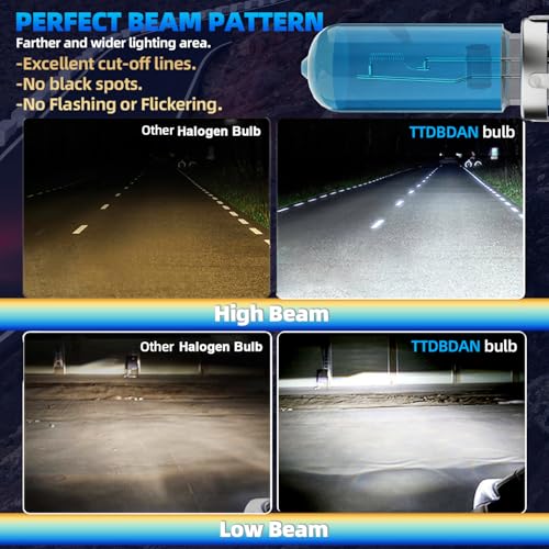 Image of Headlight Bulbs Combo,Compatible with 2015 2016 2017 2018 2019 2020 2021 2022 Ford F-150 F150 Halogen Headlight Bulbs,9005 /HB3 /H10 High Beam + H11 /H8 /H9 Low Beam Headlights,Pack of 4