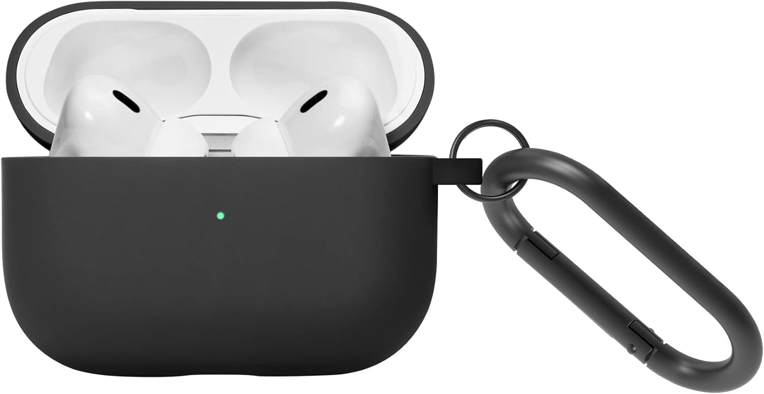 Native Union Roam Case for AirPods Pro 2 – Silky & Matte Liquid Silicone Case with Clip - Compatible with Airpods Pro and Airpods Pro 2nd Generation (Black)