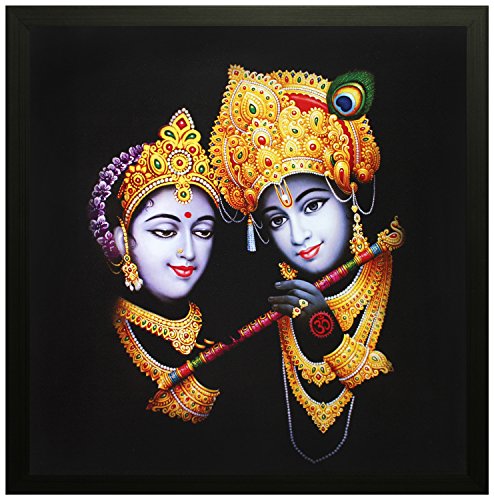 Saf Special Effect Textured Radhey Krishna Ji Painting (Sanfo93, 30 Cm X 3 Cm X 30 Cm) Sanfo93