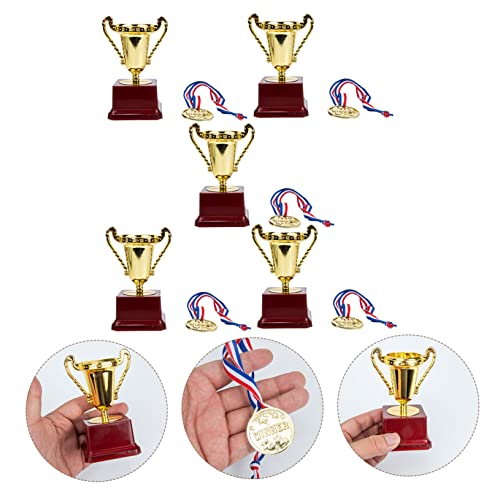 CLISPEED 1 Conjunto Troféu Infantil Medalha Troféus De Futebol Para Crianças Crianças Conjunto De Fu