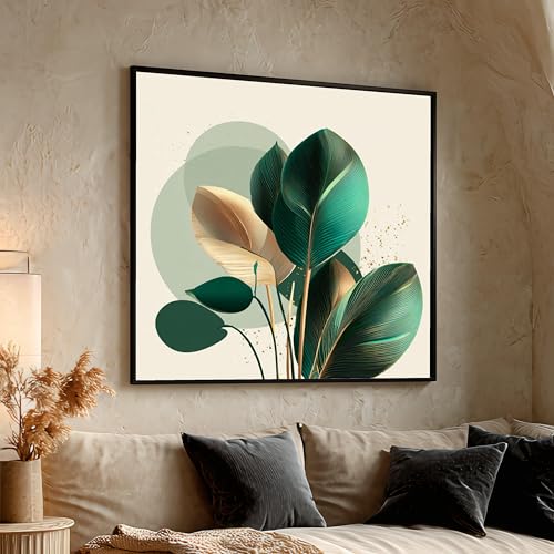 Peinture botanique moderne de feuilles tropicales pour créer un salon zen et élégant