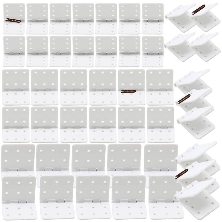 75Pcs 3Sizes White Pinned Hinge with Removable Split Pins Compatible with RC Airplane Parts DIY Accessories