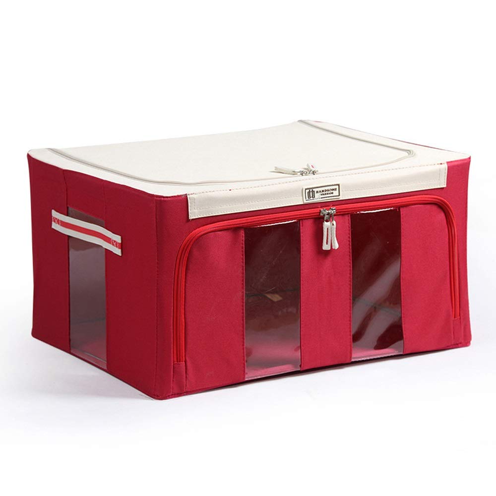 ETRGFTHU Storage Box Oxford Cloth Storage Box Clothes Storage Box Household Folding Box Storage Artifact Waterproof And Moisture-proof Environmental Protection Material(Wine red)