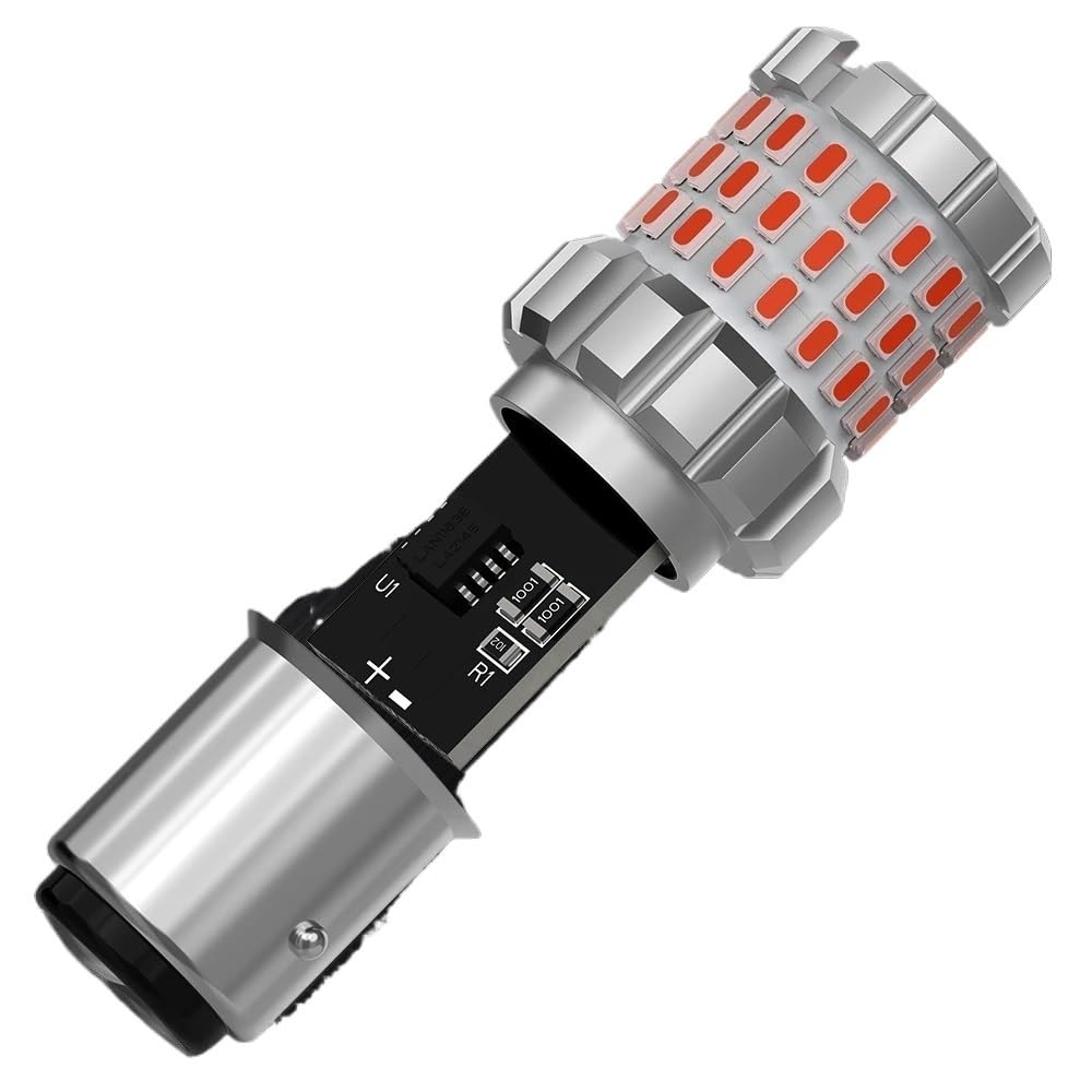 2 pezzi 4000lm 1157 P21/5W BAY15D LED BAW15D PR21/5W Luci di stop Canbus BAZ15D P21/4W Lampadina di coda e stop Lampada di segnalazione DRL automatica(1157 BAZ15D P21-4W)