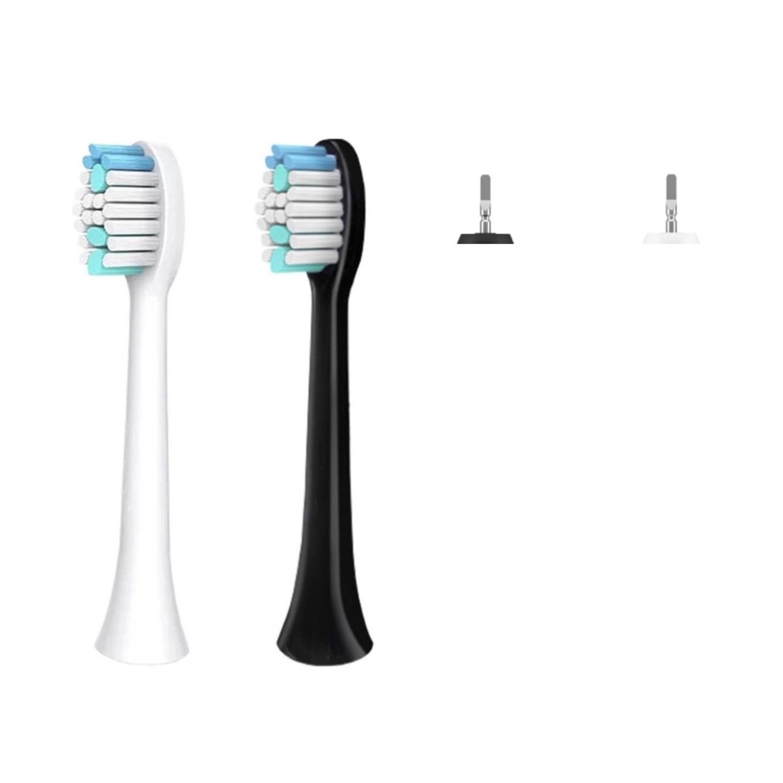 Kompakte Bürstenköpfe, kompatibel mit TrueLife, SonicBrush | Kunststoff-Bürstenköpfe für tägliche Mundpflege, kompaktes Design, 9 cm, Erwachsene(16pcs BLACK)