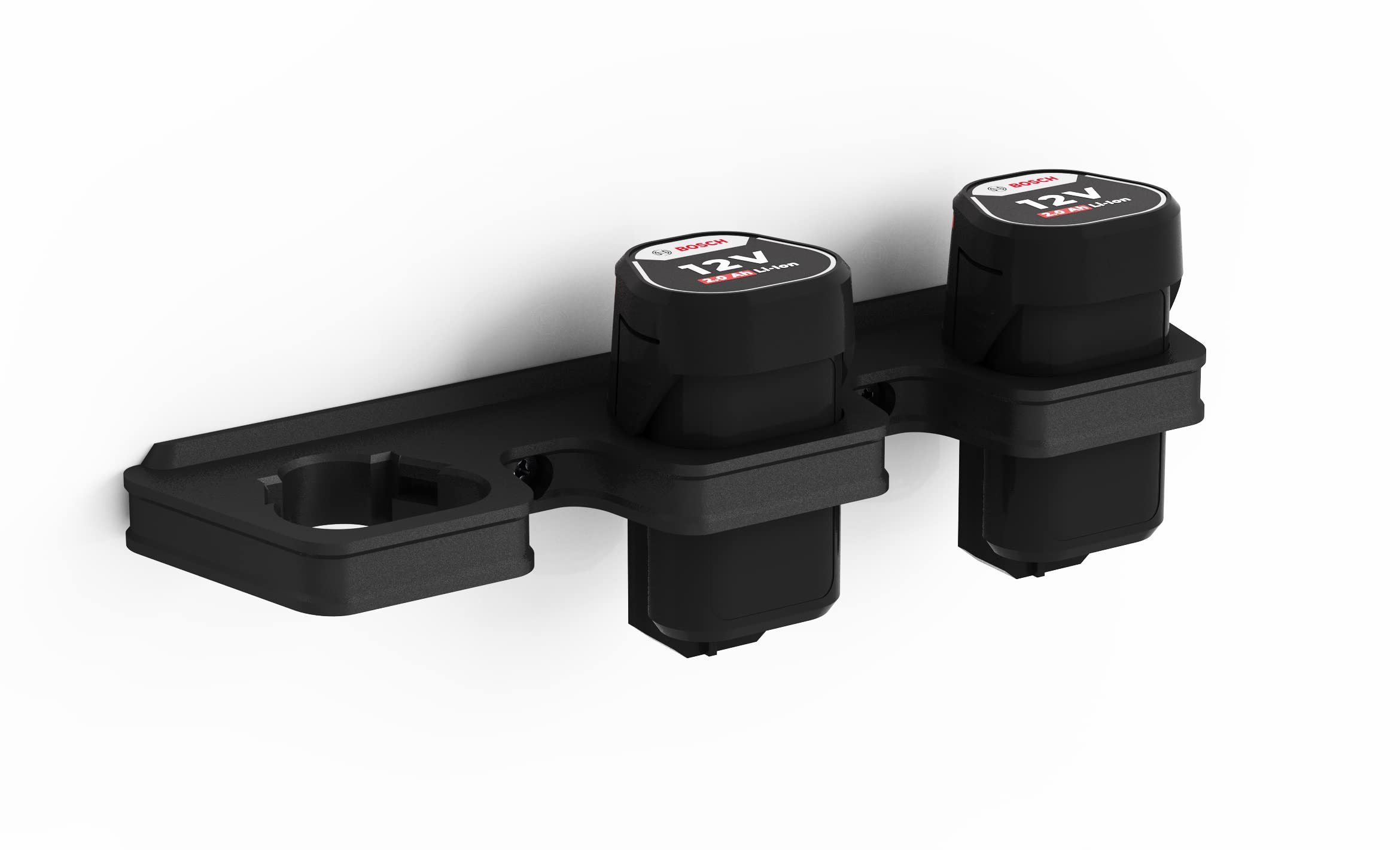 NewGround Designs Supporto da parete a batteria adatto per batterie Bosch Professional da 12 V (serie blu GBA), prodotto in Germania (3 batterie)