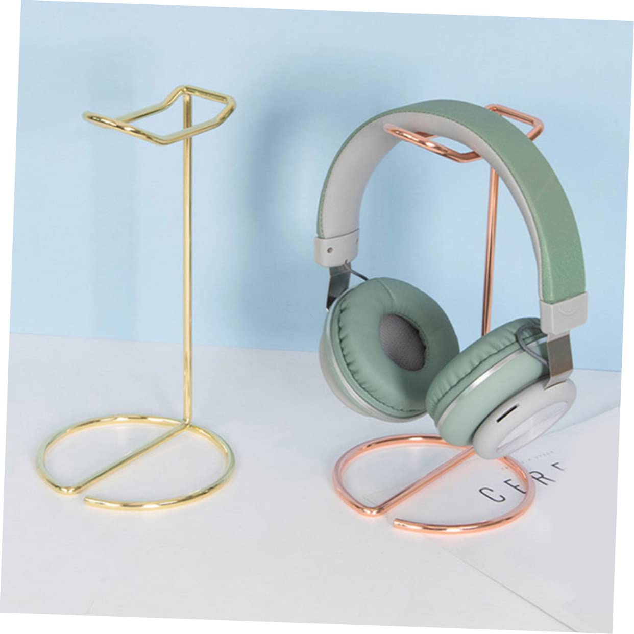 Cabilock Soporte Simple Para Auriculares De 3 Uds Soporte Para Auriculares De Oficina Para Escritorio Para es De Hierro Dorado