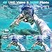 Underwater Camera - 4K 11FT Waterproof Camera with 32GB Card 56MP Autofocus Dual-Screen Selfie for Snorkeling Compact Floatable Point and Shoot Digital Camera Type-C (Blue)