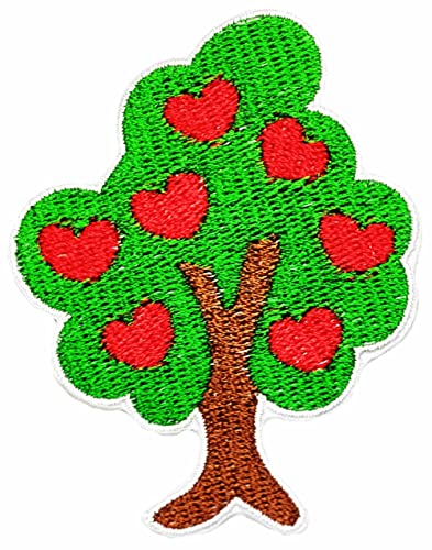Apple Tree Fruit Embroidered Motif Applique Decoration Sew On Patches Clothes T-Shirt Jackets Hats Jeans Backpacks for Men Women Boys Girls
