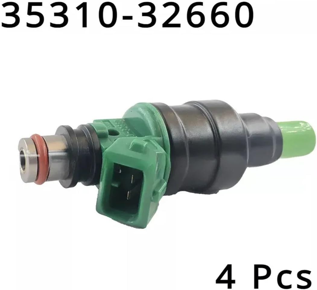 4 Pcs New Fuel Injector 35310-32660 Compatible with HYUNDAI SONATA 2.4L L4 1989-1991 3531032660