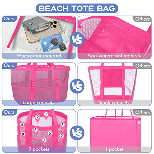 Olvídate de la arena: bolsa de playa impermeable y de malla para vacaciones 6