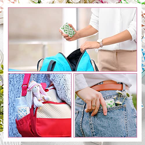 Panelee 120 Pack Travel Tissue Packs 3 Ply Individual Tissue Packs Geometry Pocket Tissues Bulk Soft Facial Tissues Small Mini Tissues Packs For Gift Wedding Party Daily Use 840 Sheets (Light Color) #TOP6