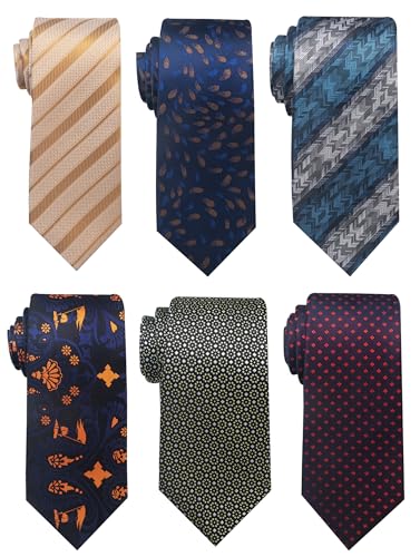Image of Passabin Tie For Men Necktie Woven Jacquard Neck Ties Set 6 PCS