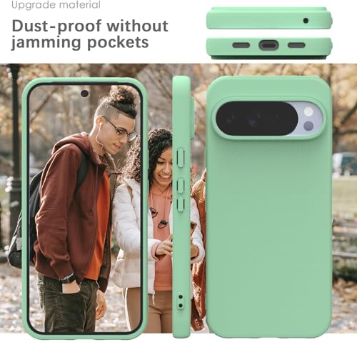 Image of YATWIN Silicone Back Case for Google Pixel 10 Pro XL, Soft-Touch, Shockproof Phone Back Cover for Google Pixel 10 Pro XL - Light Cyan