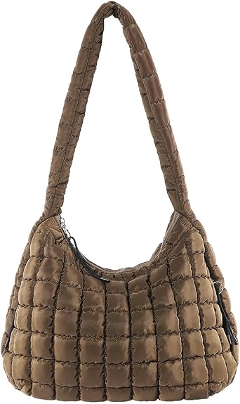 Juoxeepy Quilted Tote Crossbody Women's Puffy Hobo Bag with Padding