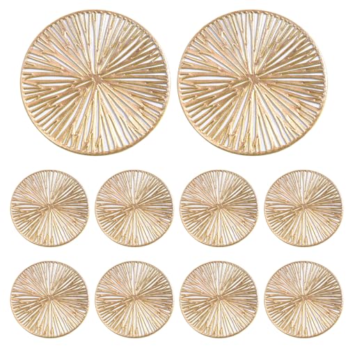 Gold coasters Gold Placemats Set of 10 PVC Cup Coasters