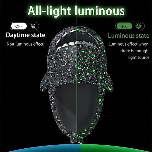 Galaxy Shark Slides Glow in the Dark for Men and Women, Cloud Shark Slides Beach Sandals Luminous Shark Slippers2