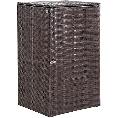 Casaria Mülltonnenbox mit Klappdeckel + Verschluss Cover