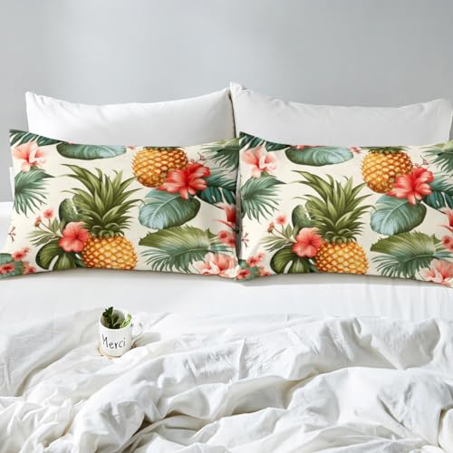 Feelyou-Pineapple-Fruit-Comforter-Cover-Full-Cute-Pinepple-Duvet-Cover-Fruit-Bedding-Set-for-Kids-Boys-Girls-Cute-Fruit-Bedspread-Cover-Microfiber-Quilt-Cover-3Pcs
