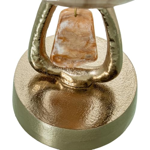 Vase en verre marbré blanc et marron 46 cm idéal pour sublimer les fleurs de votre salon