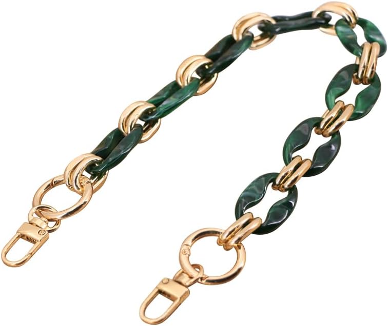 23.62" Women's Crossbody Handbags Chain Shoulder Bag Purse Straps Replacement Acrylic Bag Strap Purse Chain Strap Green image 3