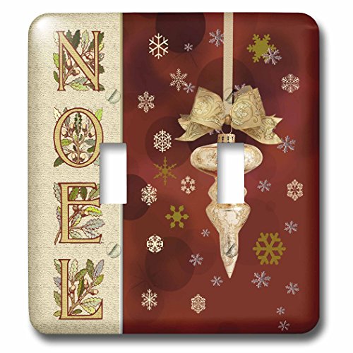 Interrupteur à bascule rouge et or 3dRose, cadeau original de noel