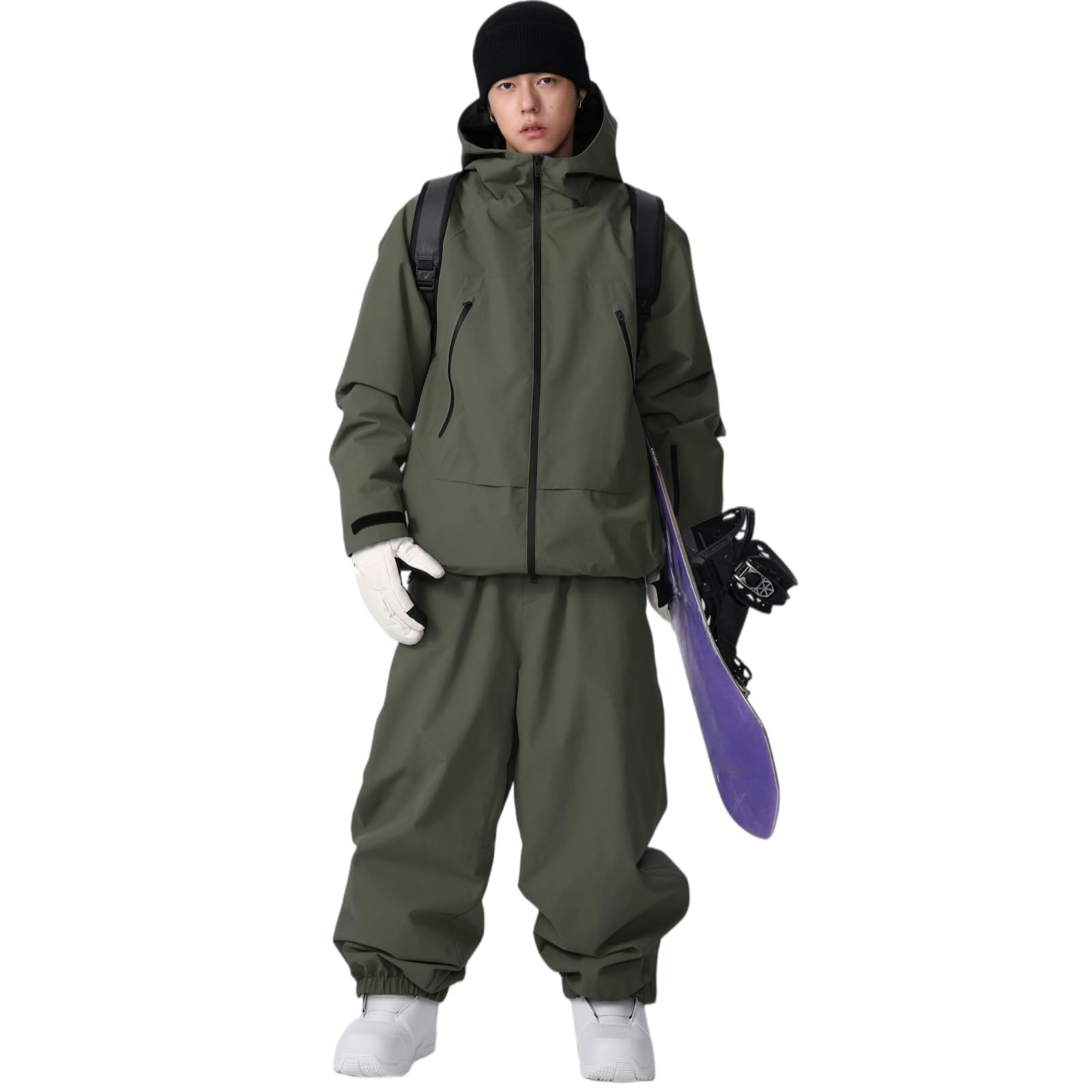 HOUZONIY Herren Damen Skijacke & Skihose Set Skianzug 2 teilig