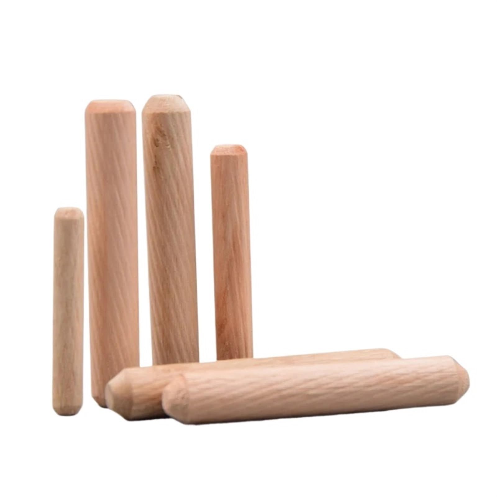 Holzdübel Schrank Schublade Runde geriffelte Holz Handwerk Pins Stangen Set Möbel Fitting50pcs M12(M12 (50PCS)40mm)