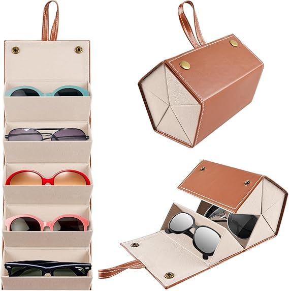 5-Layer Sunglasses Box | Foldable Eyewear Storage Organizer | Stylish & Protective Case for Sunglasses & Glasses (Multicolor)-image-14