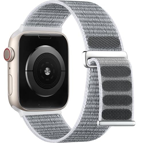 Sport Nylon Loop Bands Compatible with Apple Watch Band 44mm 40mm 41mm 45mm 38mm 42mm 49mm for Men Women, Soft Adjustable Breathable Braided Wristbands for iWatch Series 9 8 7 6 5 4 3 2 1 Ul