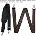 Lot De 2 Sangles D'Épaule Remplacement Universelles 145-150 Cm - Noir Et Marron - Crochets Pivotants