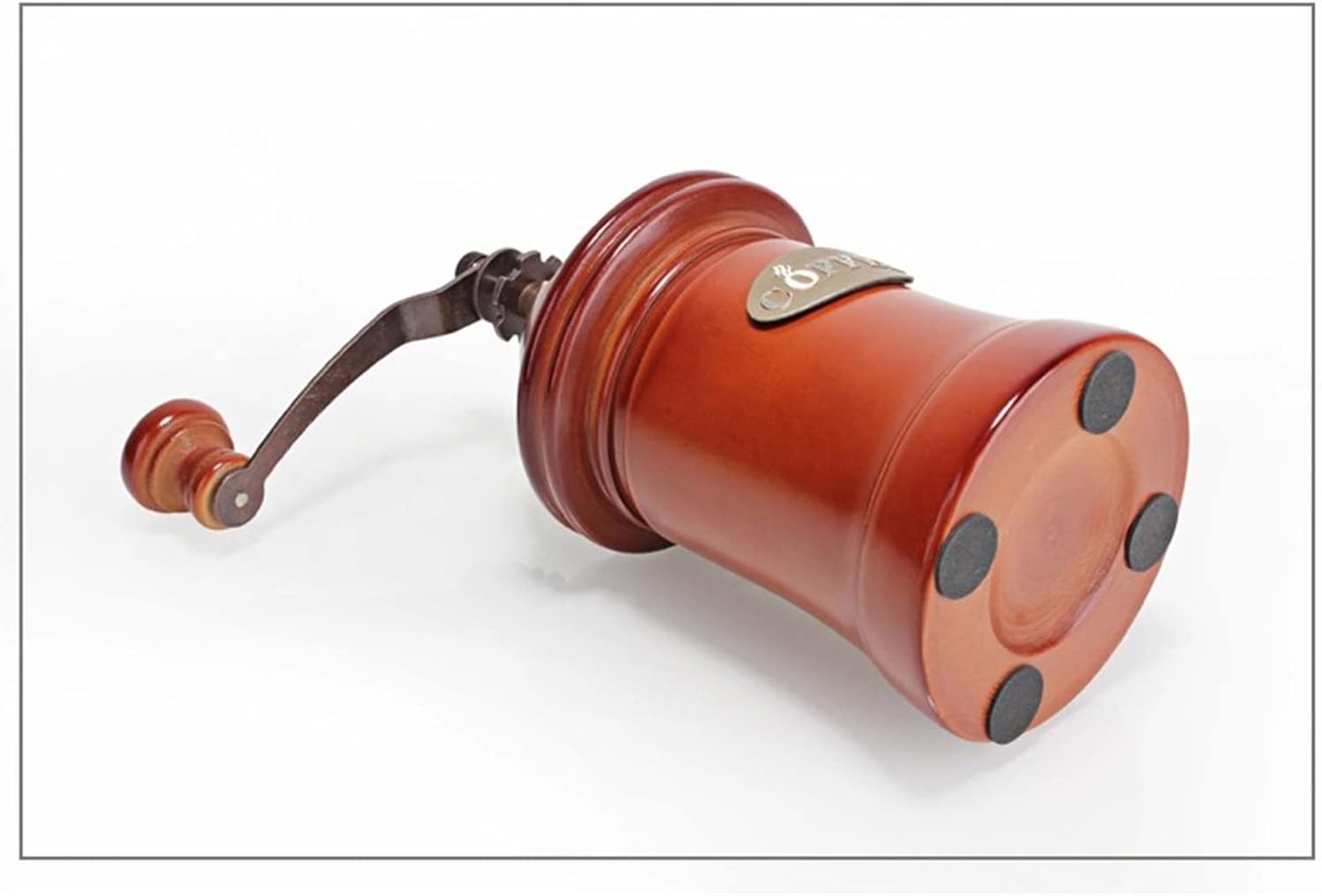 Manual Coffee Grinder Wood Vintage Hand Crank Coffee Mill with Adjustable Gear Setting Ceramic Burr Kitchen Accessories
