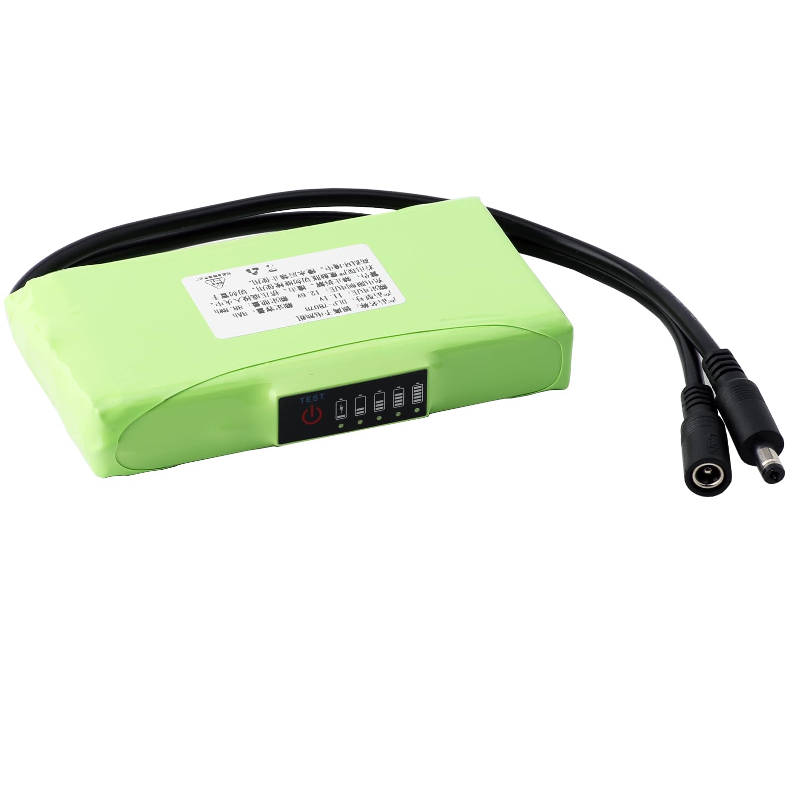 Batería de iones de litio de 12 V, 8 Ah, fuente de alimentación móvil, batería de gran capacidad, audio con cabezal CC e indicador de alimentación para luz LED, proyecto de bricolaje, paquete de