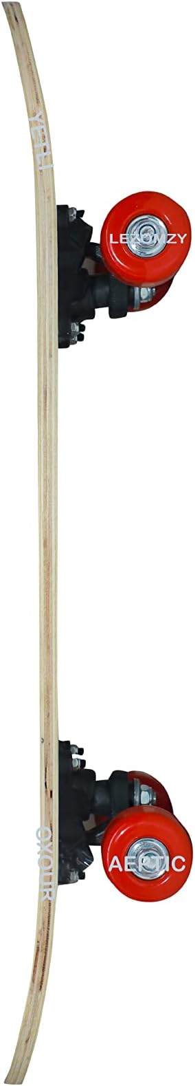 Complete Highly Flexible Plastic Skate Board 24 Inch Skateboards For Beginners, Girls, Boys With High Rebound Wheels (Games 24" Skateboard), Black